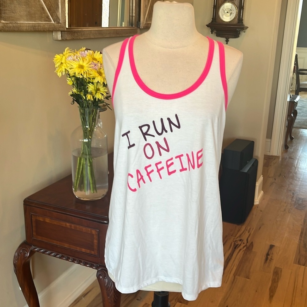 Comfy New White and Pink Tank Top